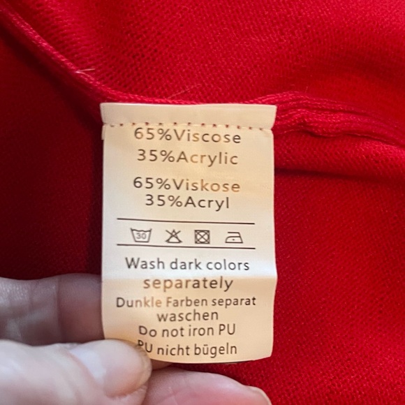 🔥🔥NEW- Long Sleeve Cardigan, Duster in Red - with long length and pockets - Picture 9 of 13